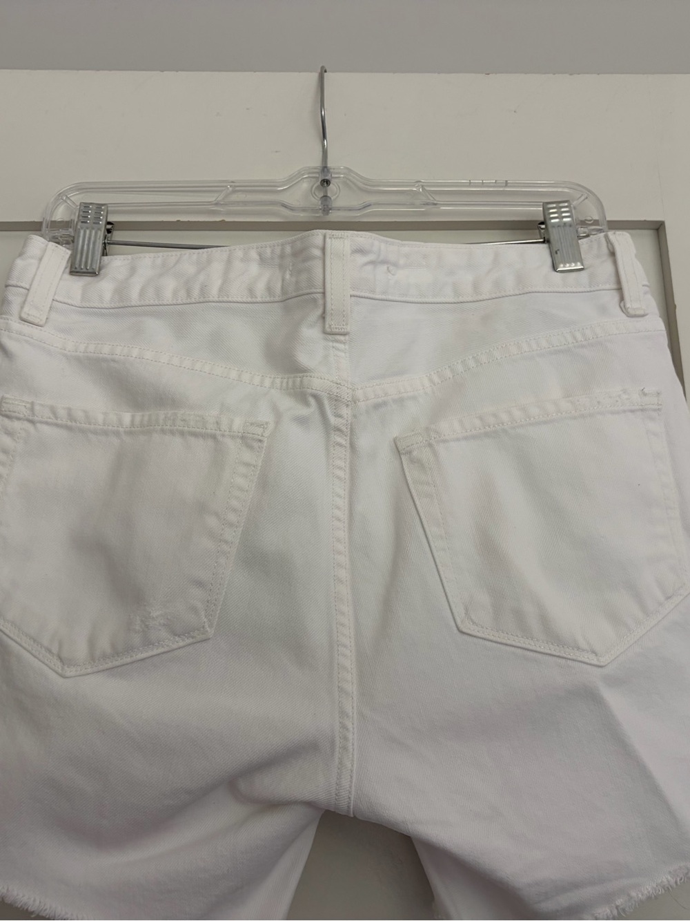 J Brand White Denim High-Rise Shorts
